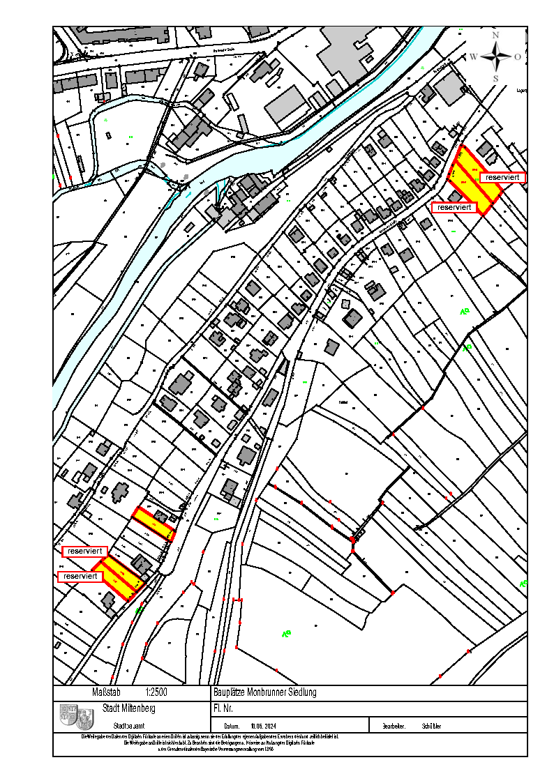 2024-06-10 Lageplan - städtischer Bauplätze zum Verkauf - Baugebiet Monbrunner Siedlung.png